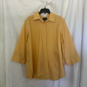 yellow/gold, button down, over shirt, size L-XL